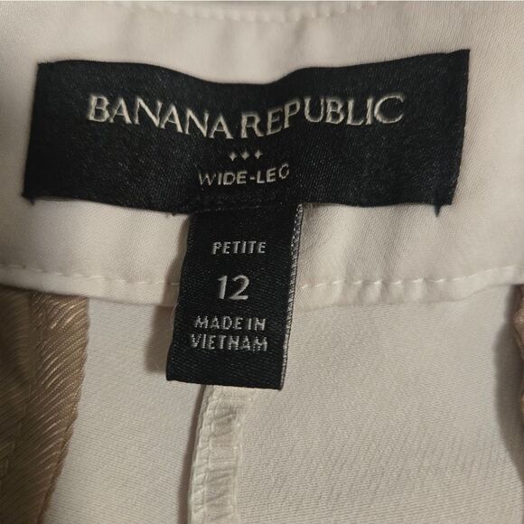 Banana Republic Cream elegant wide-leg pants - Picture 5 of 12